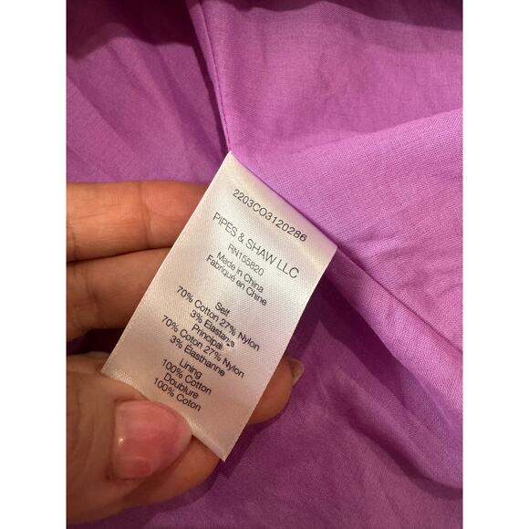 Veronica Beard lavender  Beilla Ruffled-Sleeve Midi-Dress size 10/ Medium - Picture 10 of 16